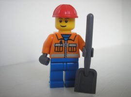 Lego Town City figura - Építőipari munkás (cty009)