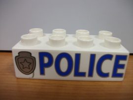 Lego Duplo képeskocka - rendőrség (pici karc)