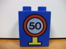 	 Lego Duplo képeskocka - 50-es tábla (karcos)