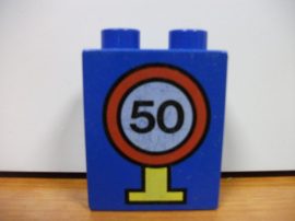 	 Lego Duplo képeskocka - 50-es tábla (karcos)