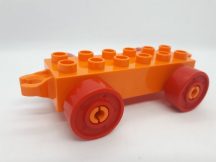 Lego Duplo utánfutó alap kapcsos narancssárga - piros
