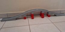   Lego Duplo - Vasúti híd, felüljáró, lego duplo vonatpálya világosszürke