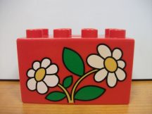  Lego Duplo képeskocka - virág (karcos)