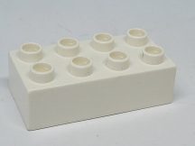Lego Duplo 2*4 kocka (fehér)