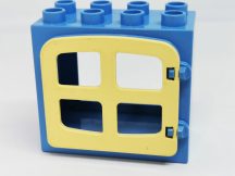  Lego Duplo ablak (halványsárga keret, v.kék ablak)