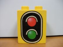 Lego Duplo képeskocka - jelzőlámpa (karcos)
