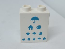 Lego Duplo képeskocka - esernyő, házikó, alma
