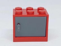 Lego szekrény (ajtó sötét szürke)