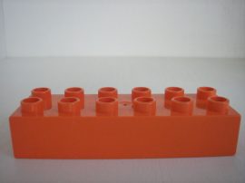 Lego Duplo kocka 2*6 (rozsda)