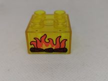 Lego Duplo átlátszó kocka, képeskocka - tűz