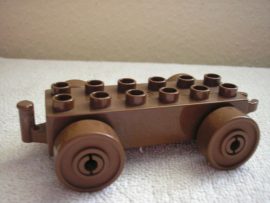 Lego Duplo utánfutó alap kapcsos barna-barna 