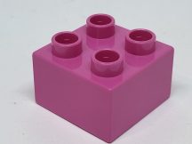 Lego Duplo 2*2 kocka (rózsaszín)