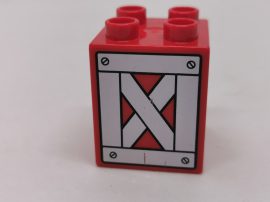 Lego Duplo képeskocka - deszka 2*2 magas (karcos)