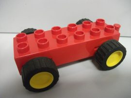 Lego Duplo hátrahúzós utánfutó (egy pötty nyomott)