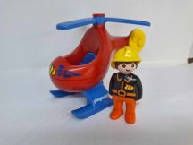 Playmobil Helikopter +  tűzoltó figura