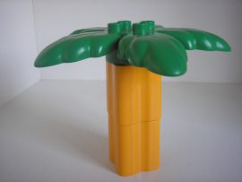 Lego Duplo pálmafa (s.zöld levél, narancsos sárga törzs)