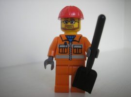 Lego Town City figura - Építőmunkás (cty032)