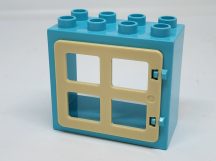  Lego Duplo ablak (drapp keret, v.kék ablak)